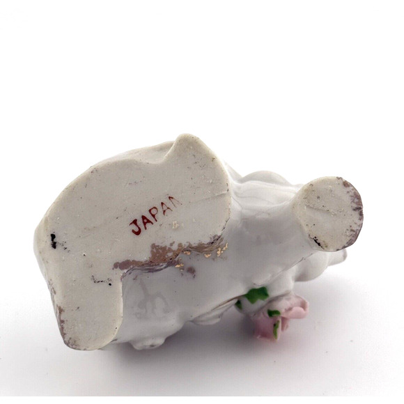 Tooth Pick Holder Vintage Cute Elephant With Trunk Up Good Luck Japan - Picture 10 of 11